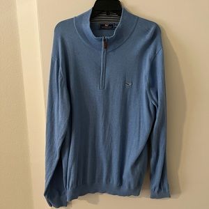 Light blue Vineyard Vines quarter zip